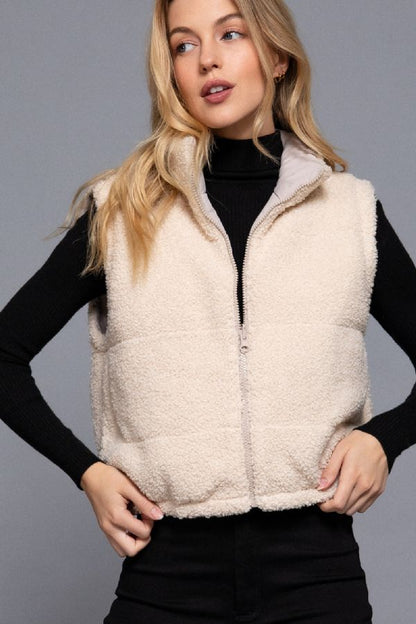 Reversible Faux Fur Padded Vest